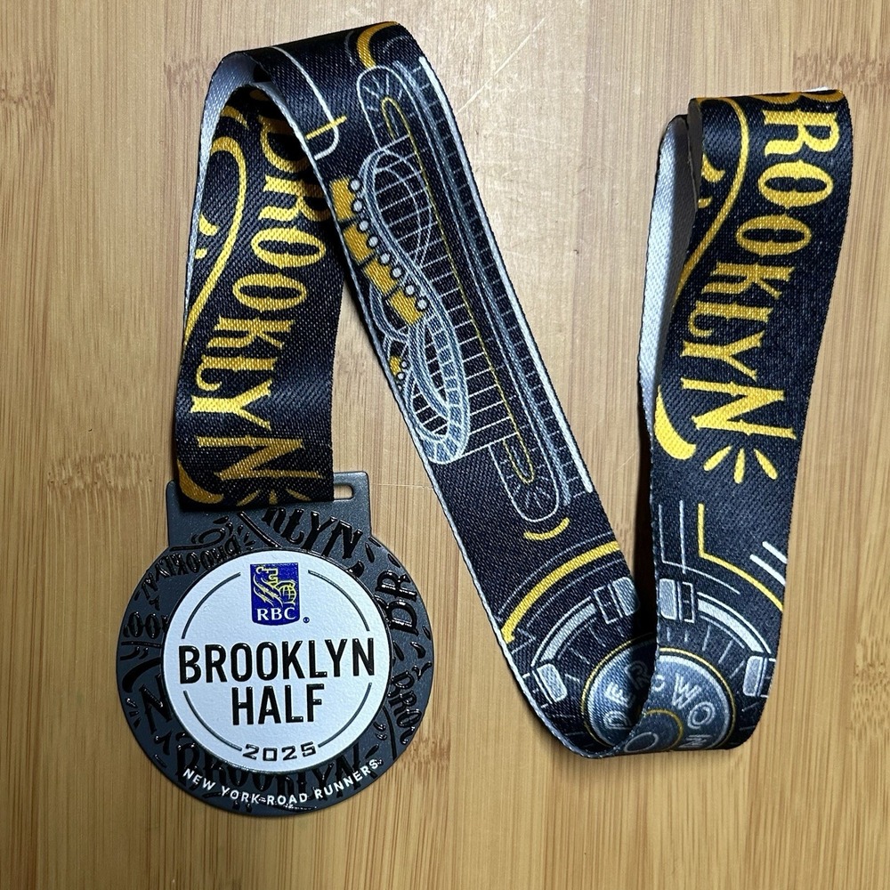 NYRR 2025 RBC Brooklyn Half Marathon Official Finisher's Medal NY Road Runners